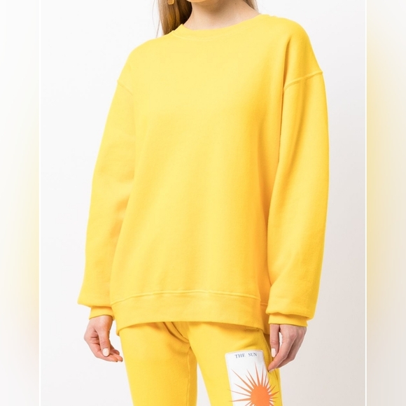 La Detresse The Sun Yellow Sweatshirt Sz L - Picture 7 of 7